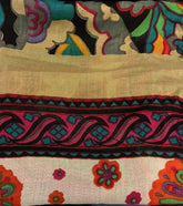 Scarf Blue, Green, Yellow, White, Black, Grey And Pink Light Weight Fabric  !00% Rayon - TheRealThreads